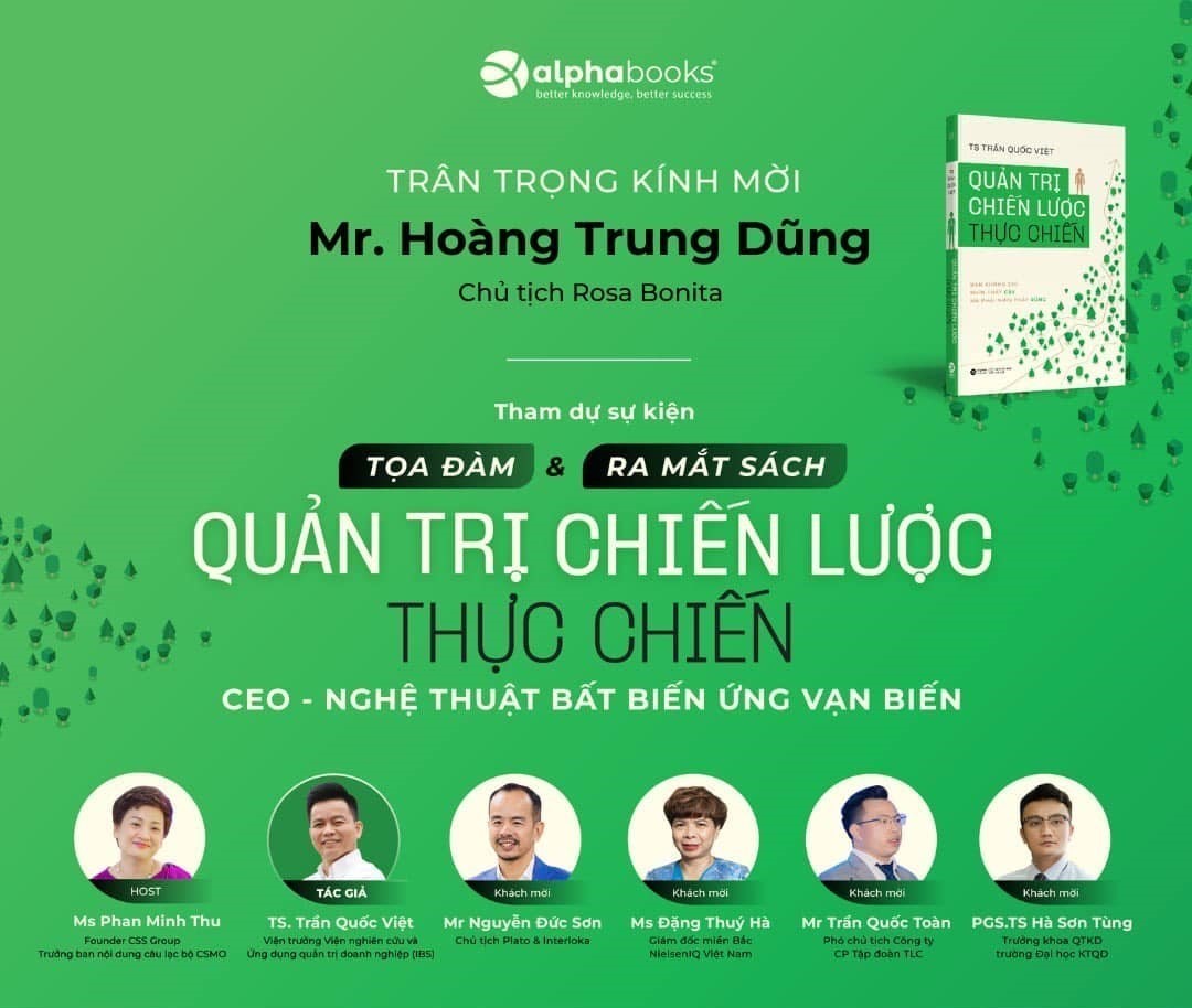 Sự kiện Tọa đàm & Ra mắt sách Quản trị chiến lược thực chiến